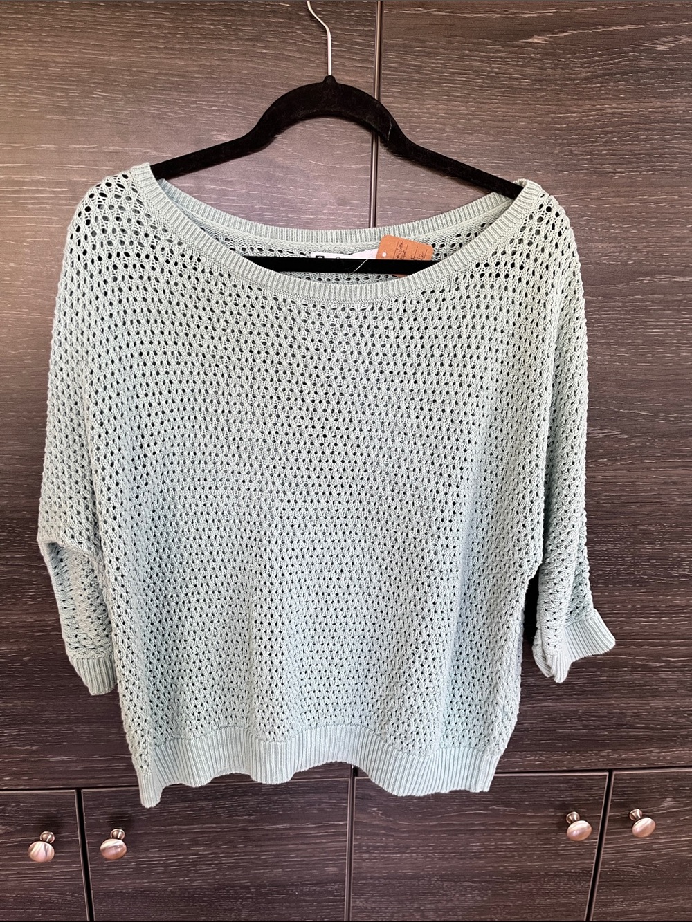 Reitmans Cotton Aqua Sweater L